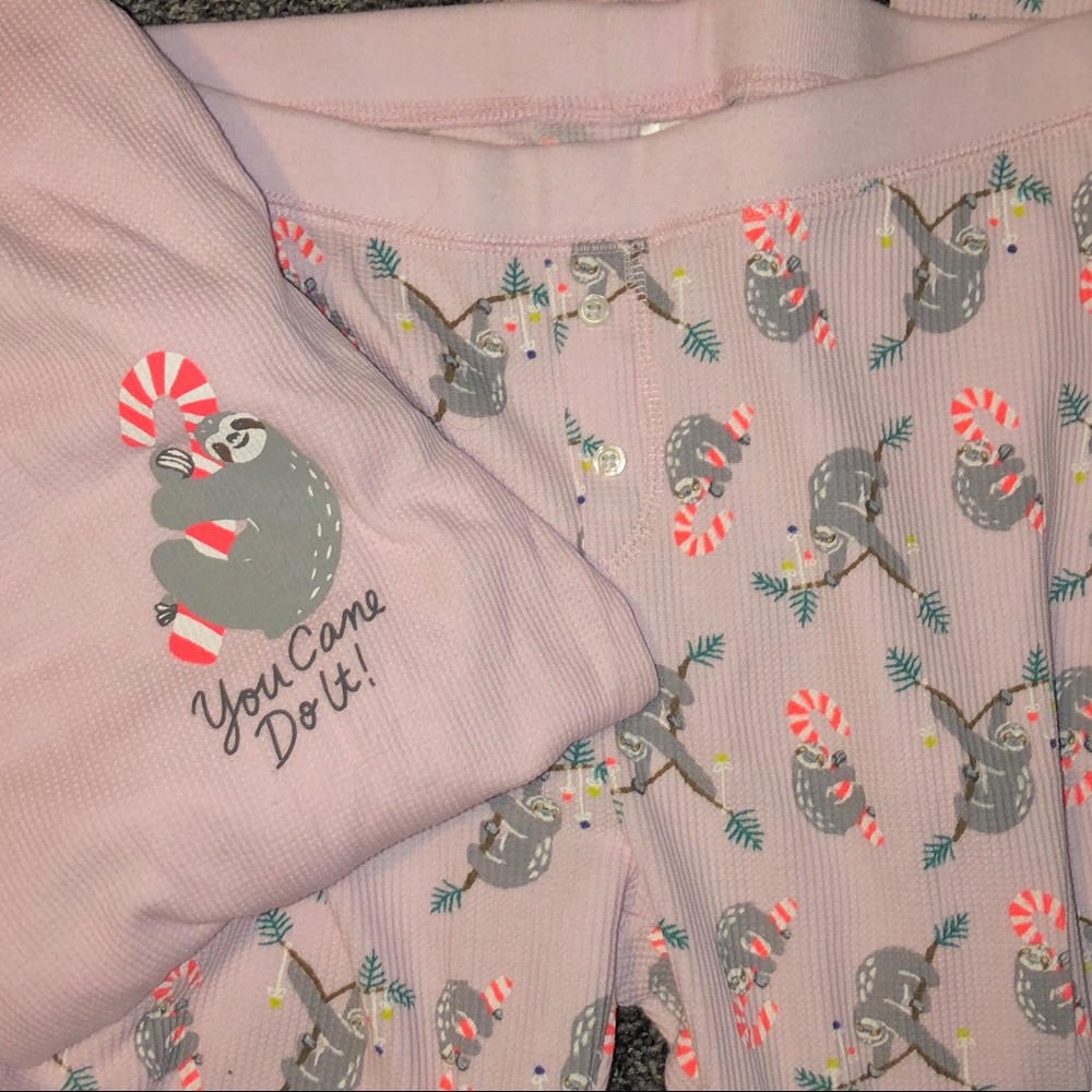 Sloth/CandyCane Pajamas🎀🎁